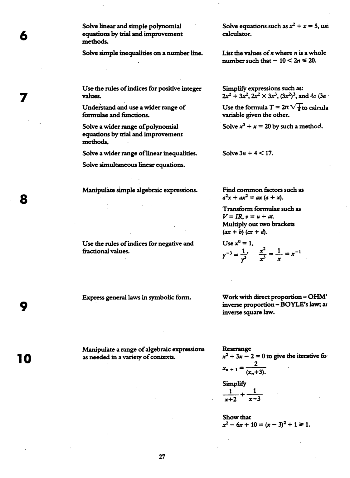 Math Curriculum Design Examples