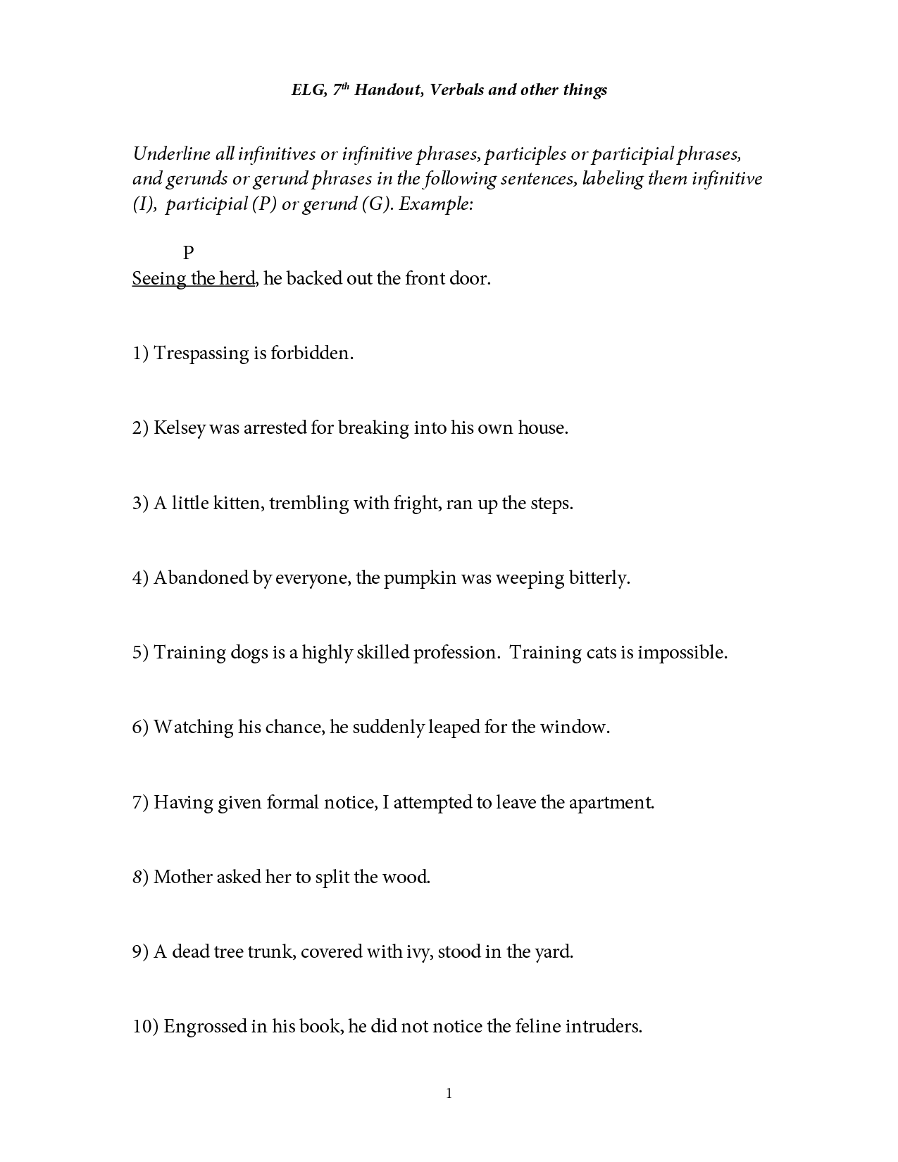 15 Best Images Of Participle Phrase Worksheets And Answers Gerund And Participle Phrase