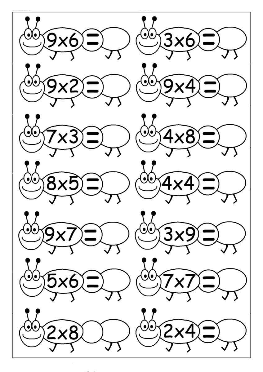 15 Best Images of Math Worksheets With Olaf One Digit Multiplication Worksheets, Connect the