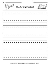 Blank Handwriting Paper Template