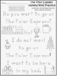 Polar Express Free Printables for Kindergarten