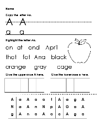 Writing Letters Worksheets for First Grade