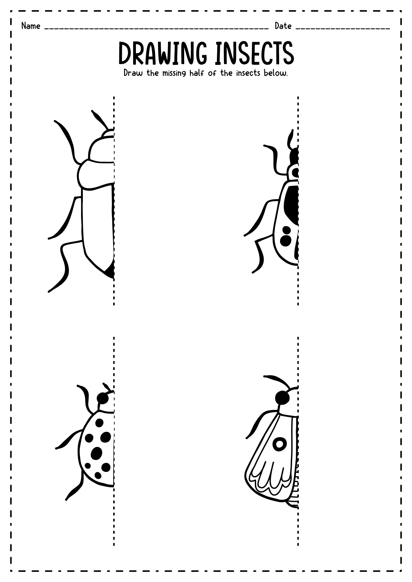 7 Best Images Of Kids Bug And Insects Worksheets Insect For Kids To