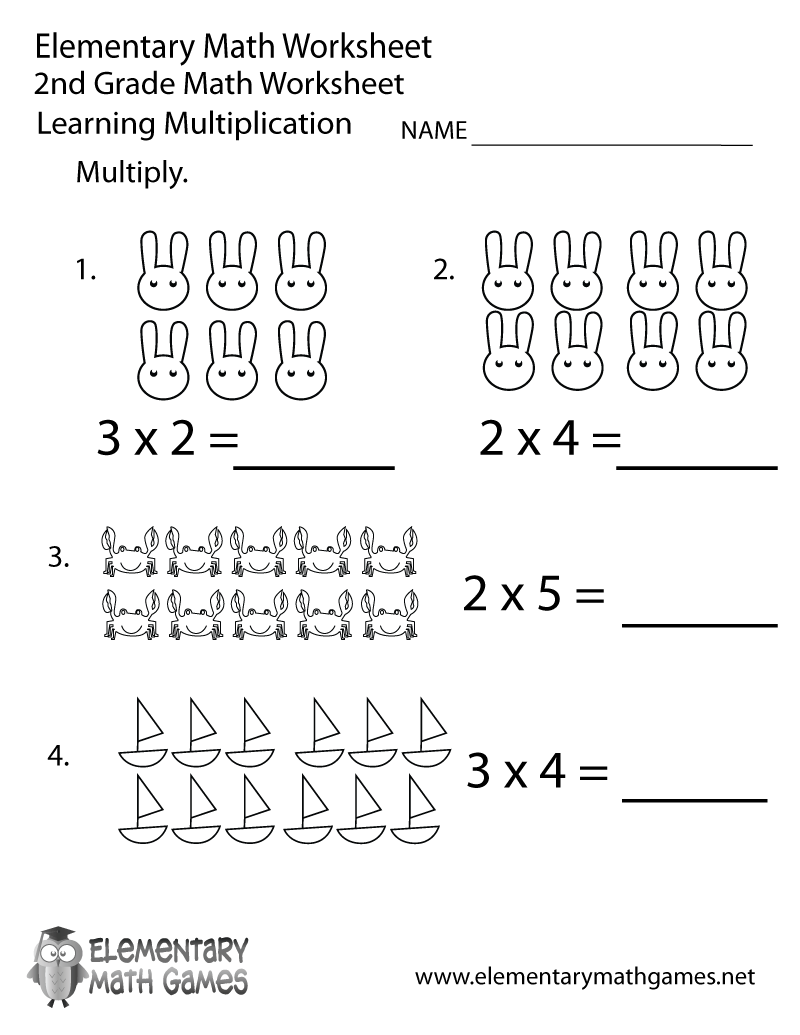 5 Images of Multiplication Worksheets For 2nd Grade