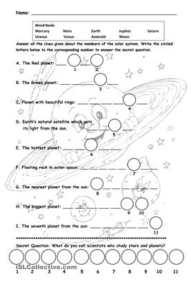 Solar System Worksheets  Printables