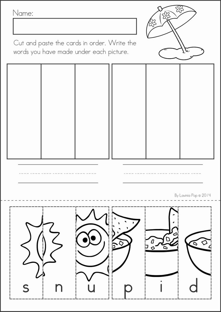16 Best Images of Cut And Paste CVC Worksheets For Kindergarten - CVC