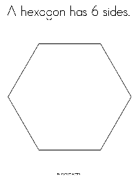 Hexagon Shape Coloring Page