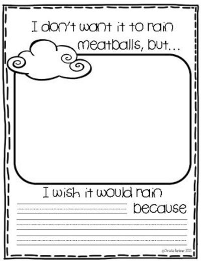 Cloudy with a Chance of Meatballs Writing Prompt