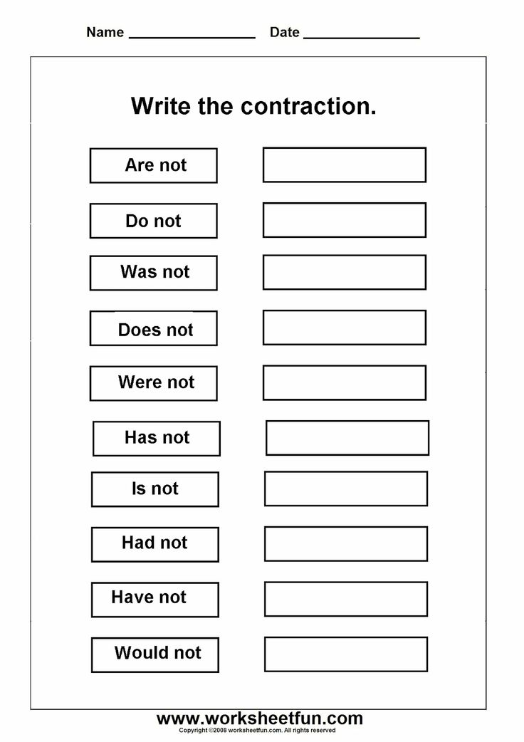 16 Best Images of English Contractions Worksheets ...
