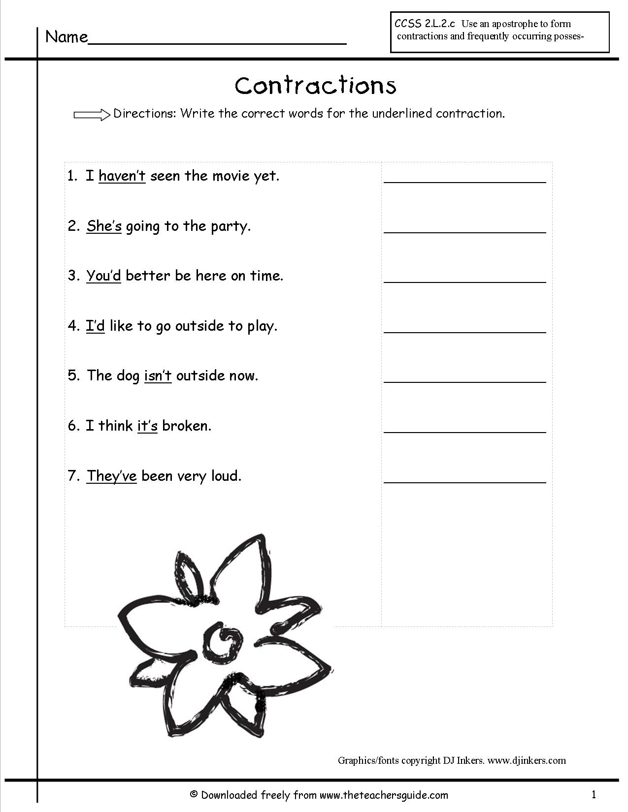 6-best-images-of-contraction-matching-worksheets-contractions-with