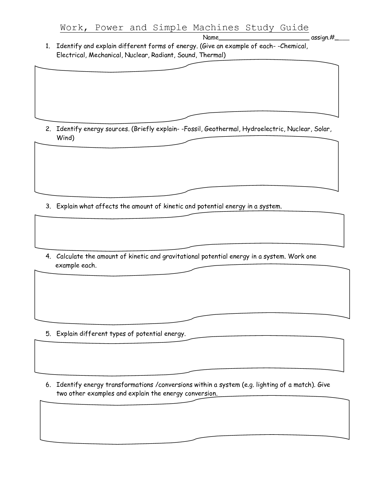 31 Forms Of Energy Worksheet Answers - Worksheet Resource Plans