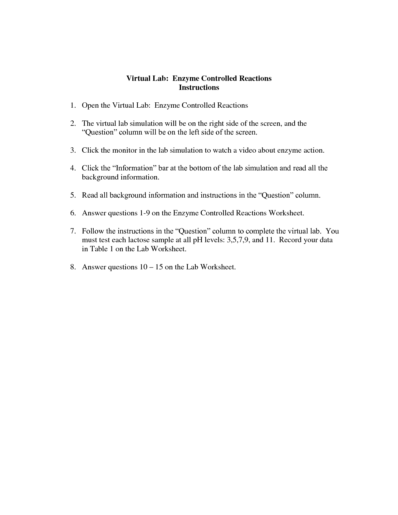 20 Best Images of Enzymes And Chemical Reactions Worksheet  Chemical Reactions and Enzymes 