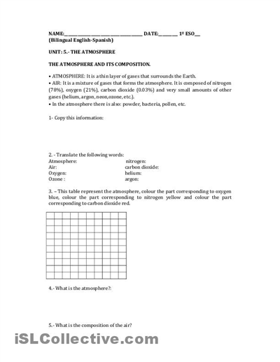 Layers Of The Sun Worksheet