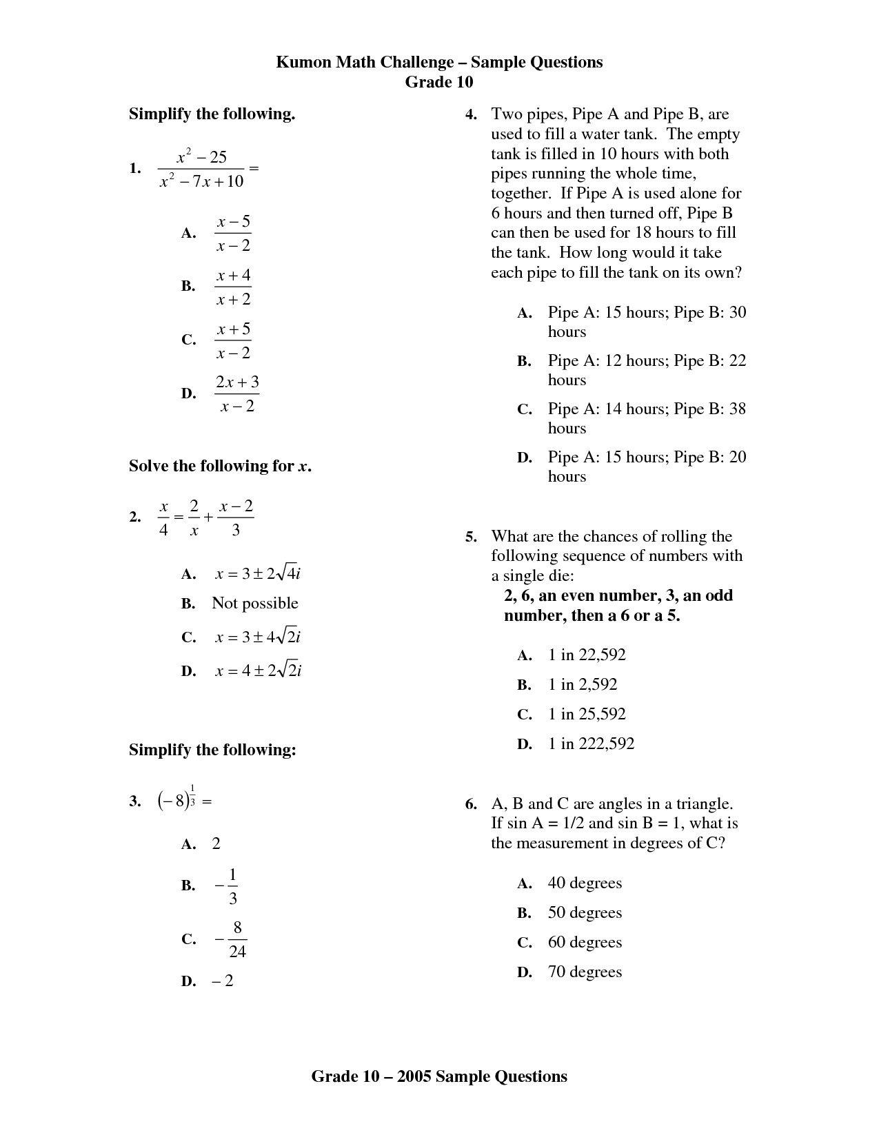 Kumon Answer Key + My PDF Collection 2021