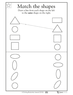 Math Shapes Worksheet Preschool