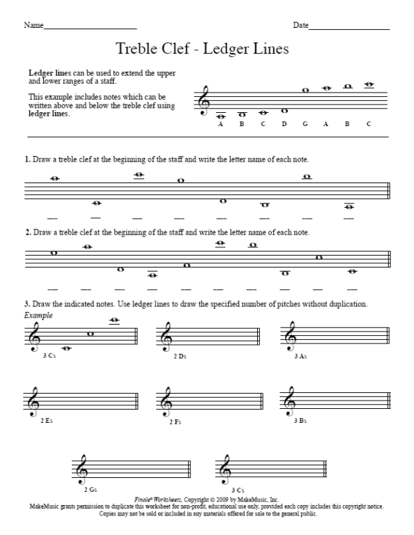 Elements Of Music Worksheet