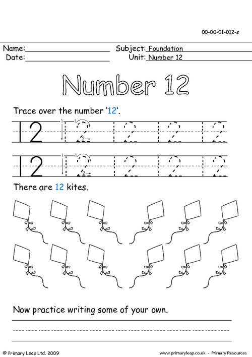 14 Best Images of Number 12 Tracing Worksheet For Preschoolers - Number