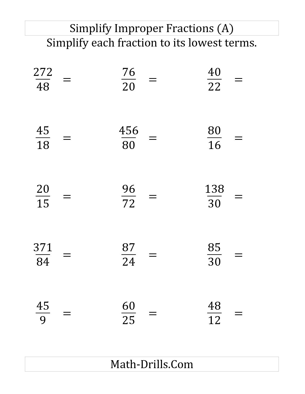 22 best ideas for coloring  Simple Fractions Worksheets In Simplifying Complex Fractions Worksheet
