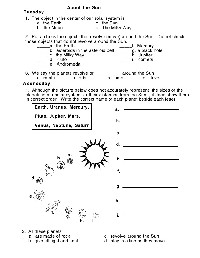 6th Grade Earth Moon Sun Worksheets