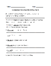 Contractions Worksheet 3rd Grade