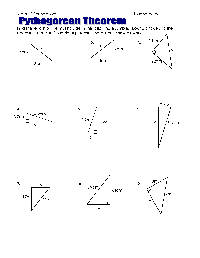 Pythagorean Theorem Worksheets