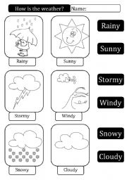 Weather Match Worksheet