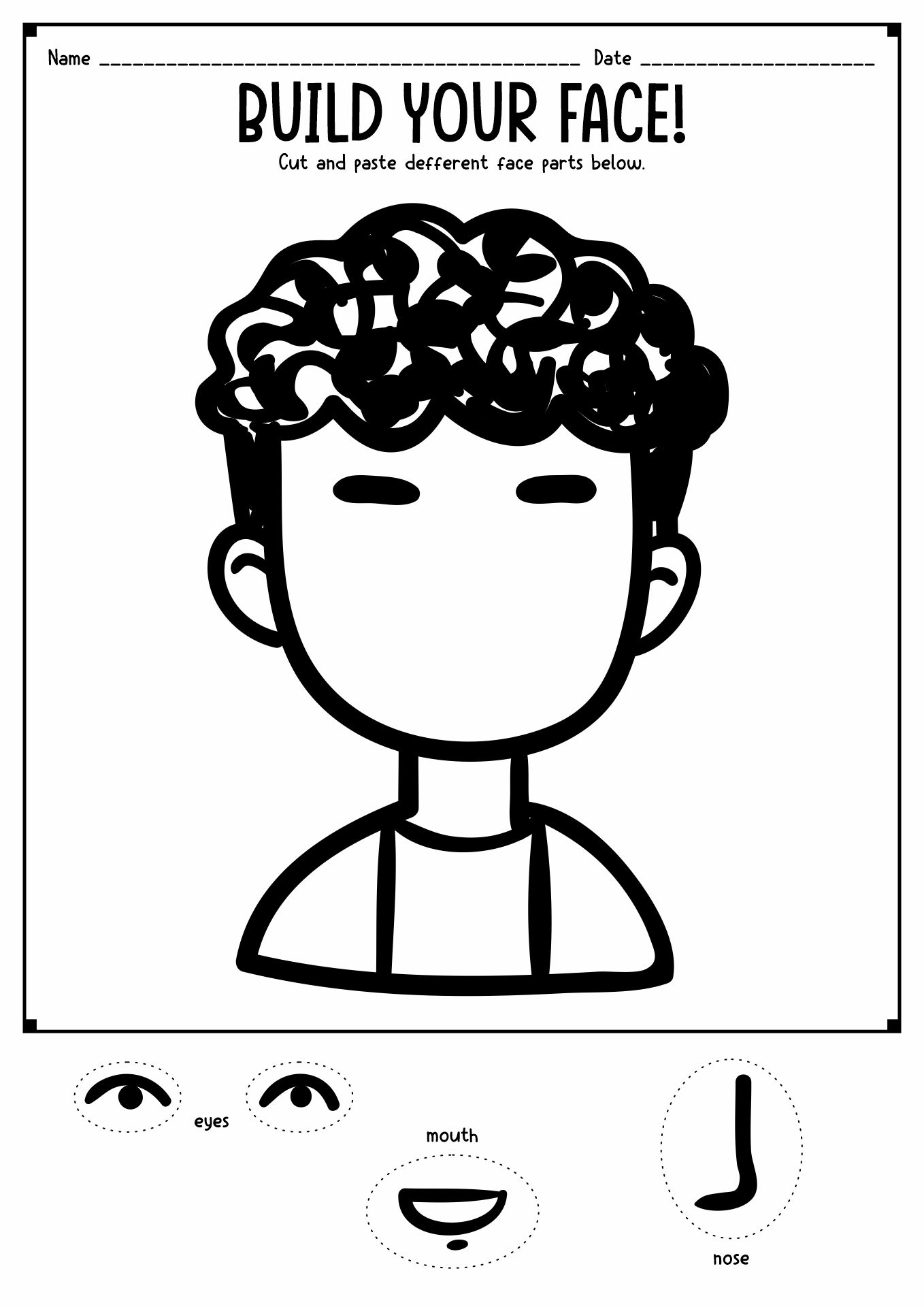 Printable Face Parts Cutouts Portal Tutorials Printable Face Parts Cutouts Portal Tutorials
