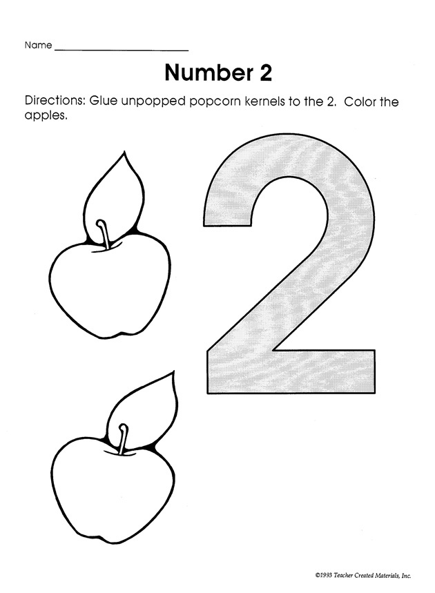 Number 2 Preschool Worksheet