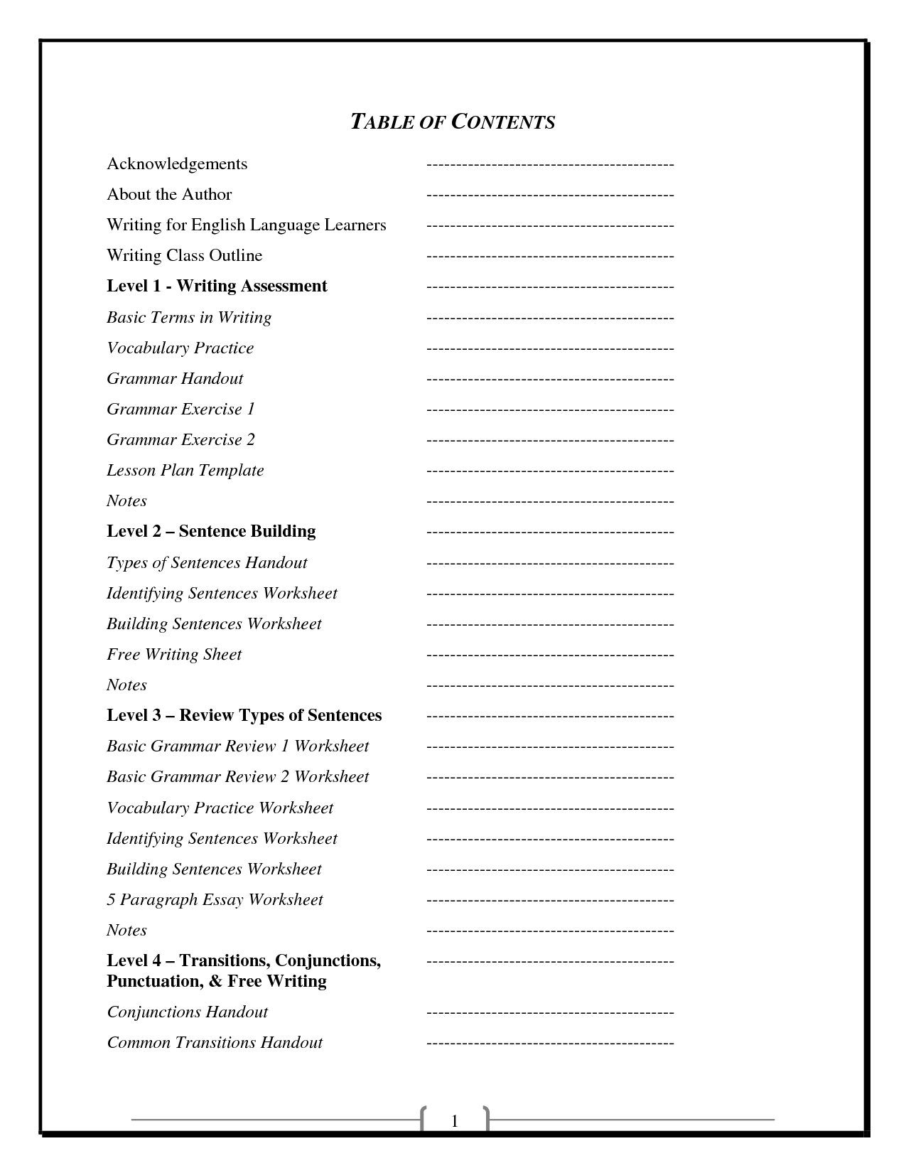 research essay outline worksheet