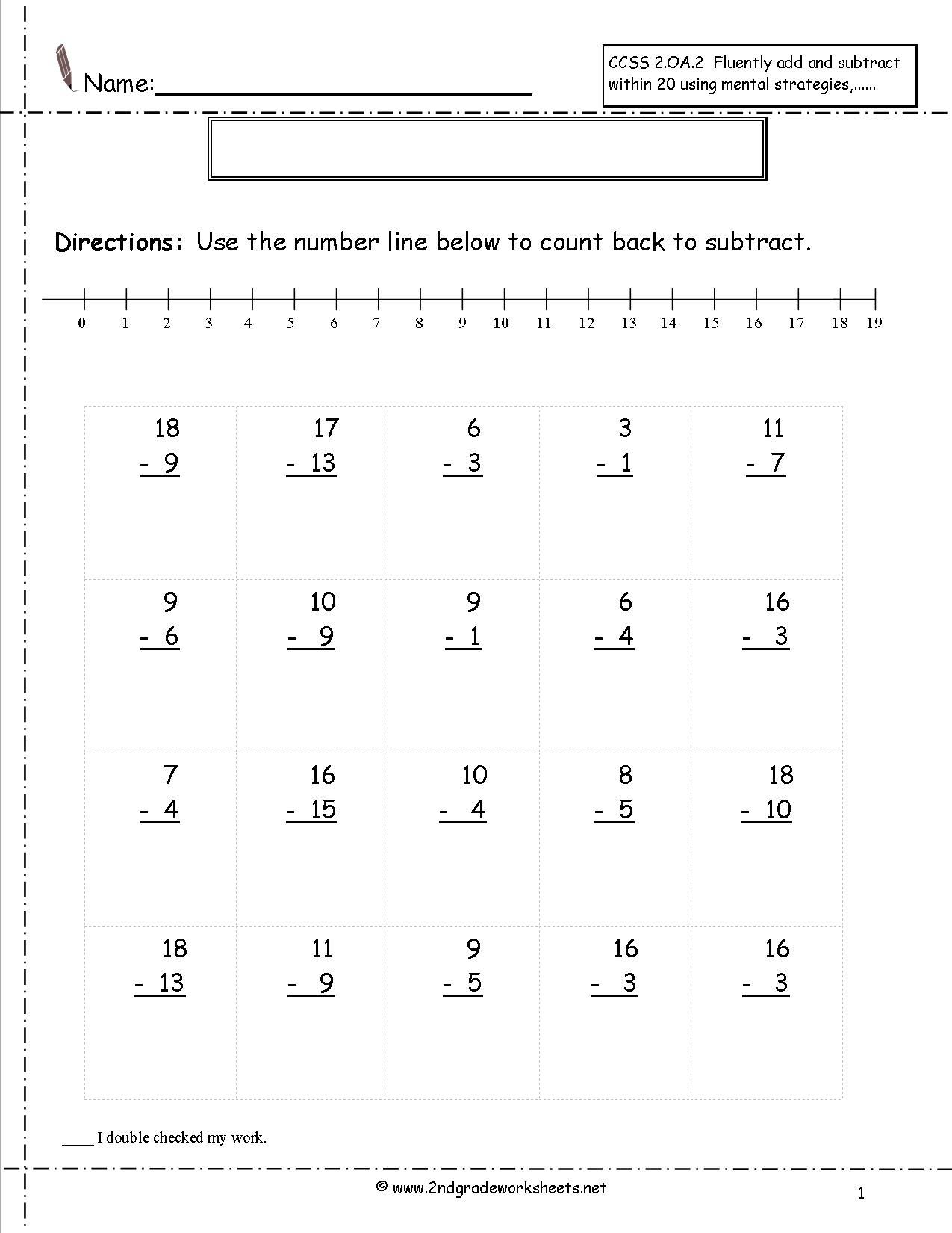 7 Best Images of Single Digit Addition Number Line Worksheet