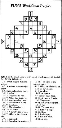 First Crossword Puzzle