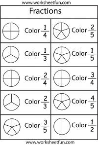 Free Printable Math Worksheets Fractions