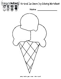 Ice Cream Printable Worksheets