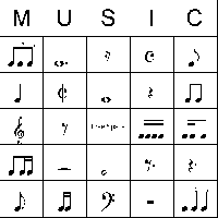 Printable Symbols Music Note Bingo