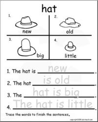 12 Best Images of Tracing Sentences Worksheets - Reading Simple