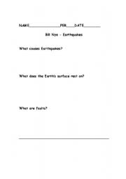 Bill Nye Earthquakes Worksheet Answers