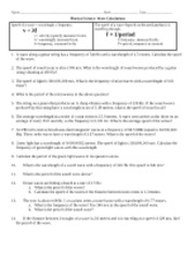 Electromagnetic Waves Worksheet Answers