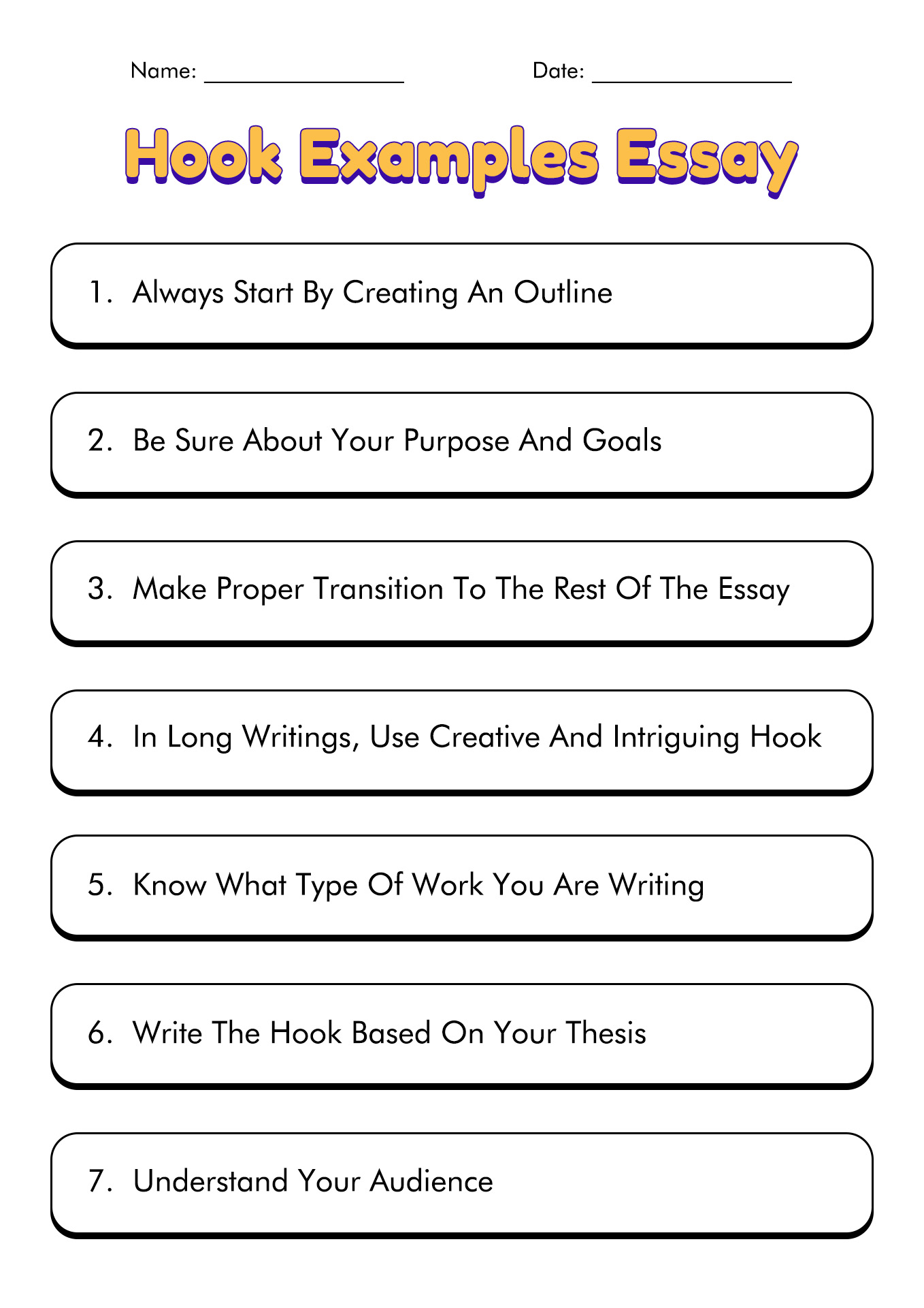 Examples of good hooks for essays