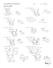 Kuta Software Infinite Algebra 1 Answers with Work