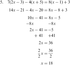 Linear Equations Practice Problems