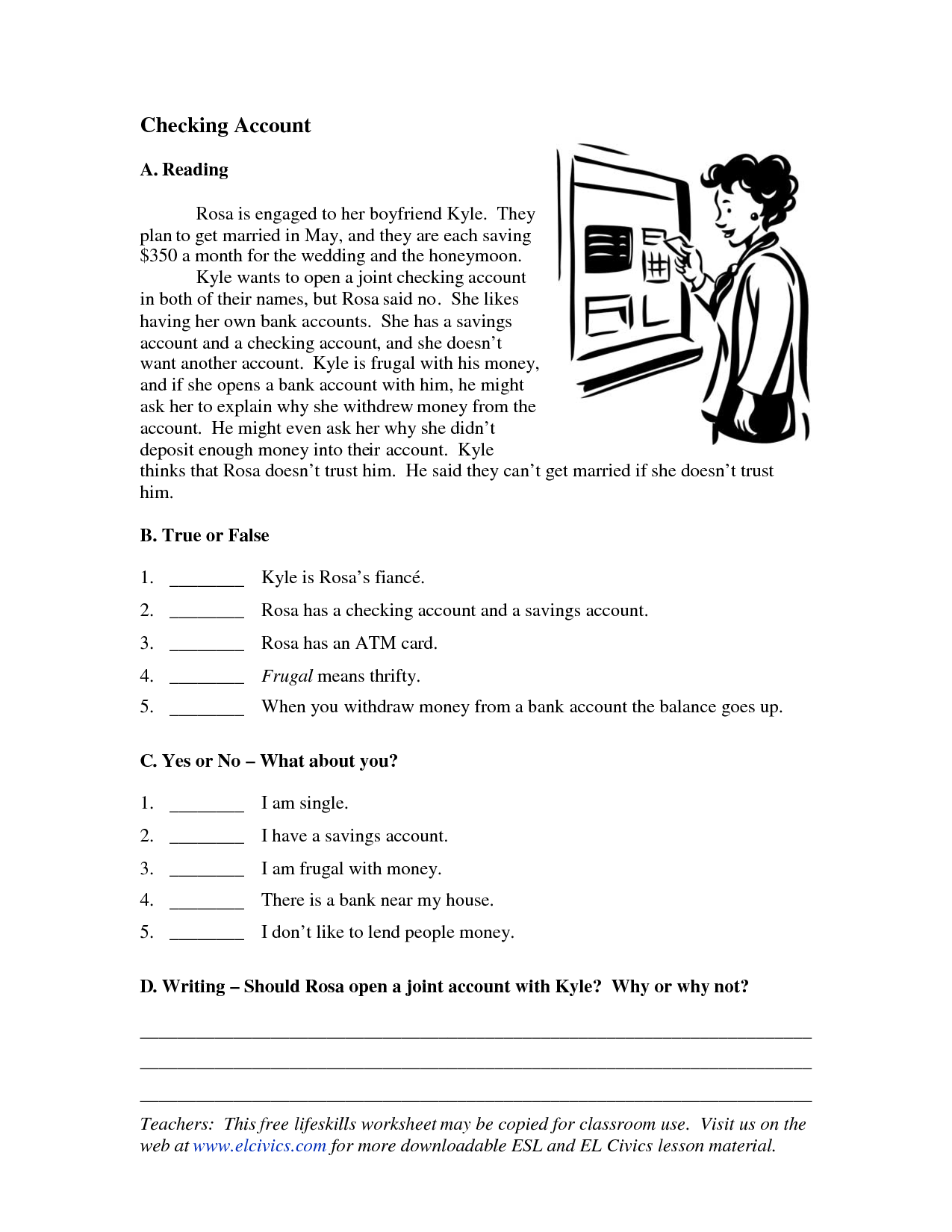 12 Best Images of Money Worksheets For ESL Adults - English Money