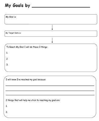 17 Best Images of Goal Setting Worksheet For Kids - Free Goal Setting