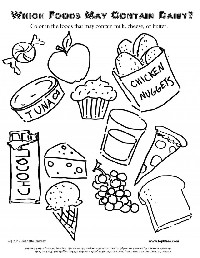 Food Coloring Pages Printable