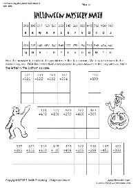 Halloween Math Worksheets 4th Grade