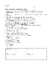 Physical and Chemical Change Worksheet Answers