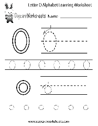 Preschool Letter O Printable Worksheet