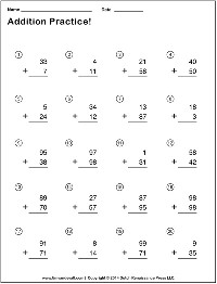 Printable TouchMath Double-Digit Addition Worksheets