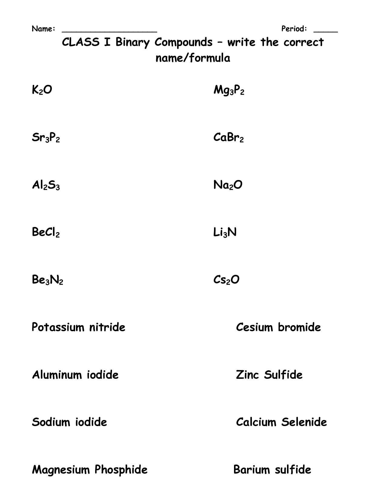 12 Best Images of Naming Covalent Compounds Worksheet - Practice Naming
