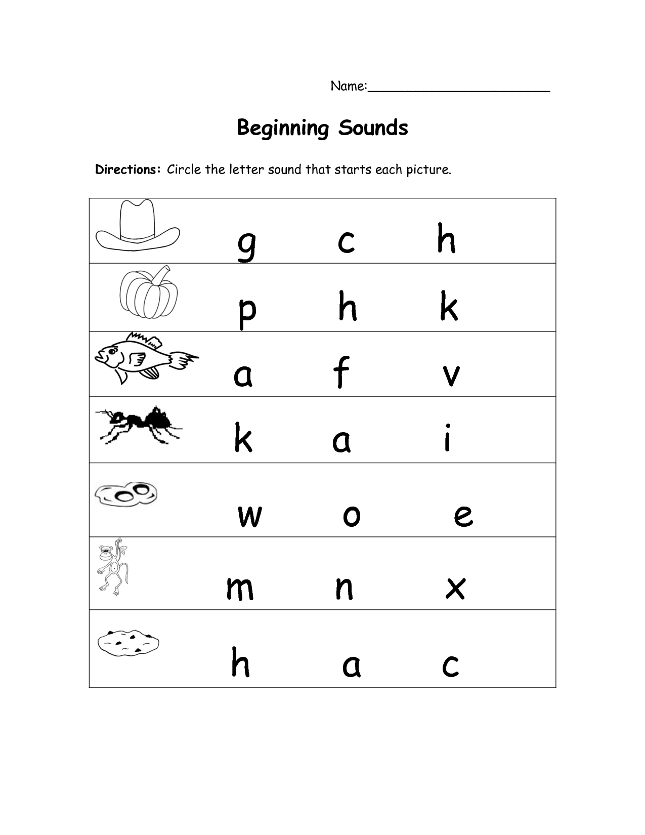 Letter Sounds For Kindergarten 11 Best Images Of Beginning Sound Worksheet O