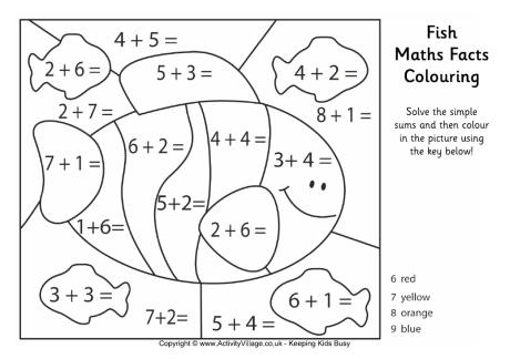 Colouring Page Math
